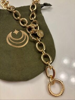 Gold Lariat Multi-Style Chunky Link Chain Necklace